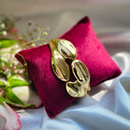 Golden Petal Hinge Bangle