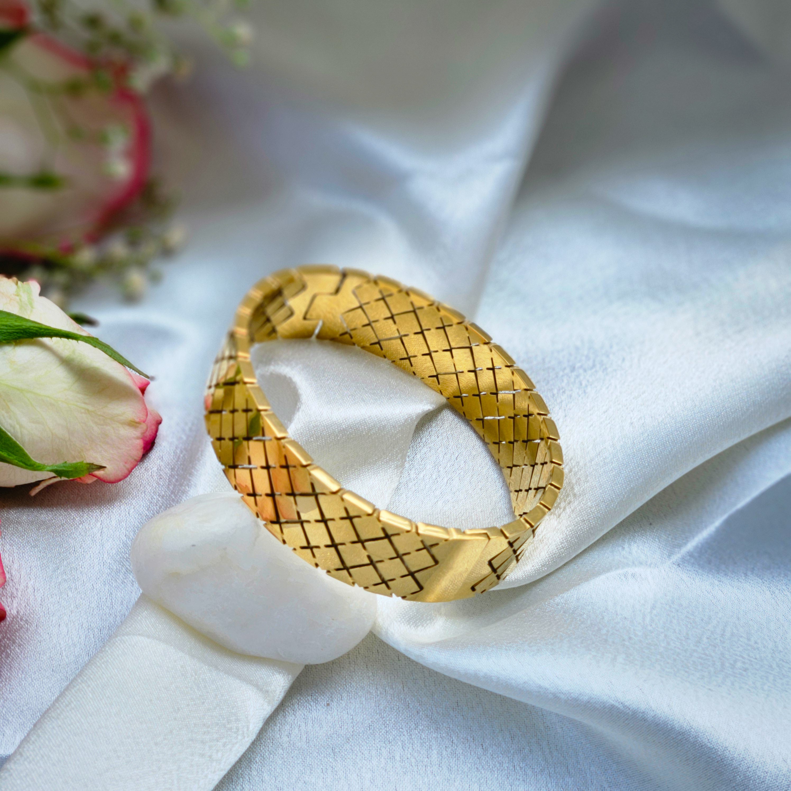 Golden Check Bangle