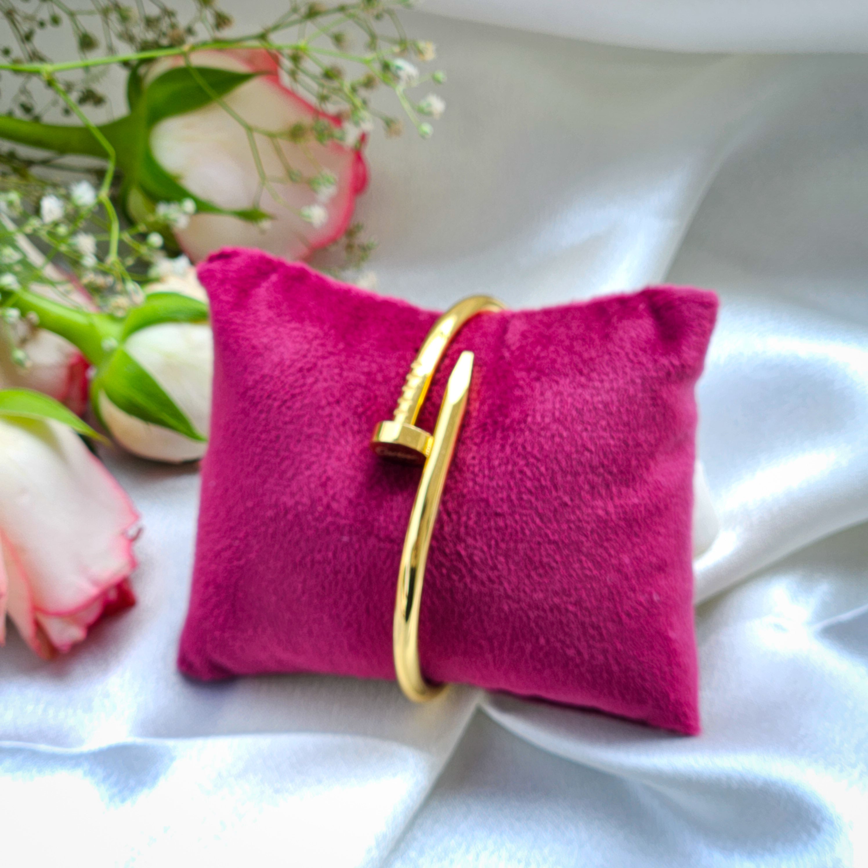 Crystal Nail Adjustable Bangle