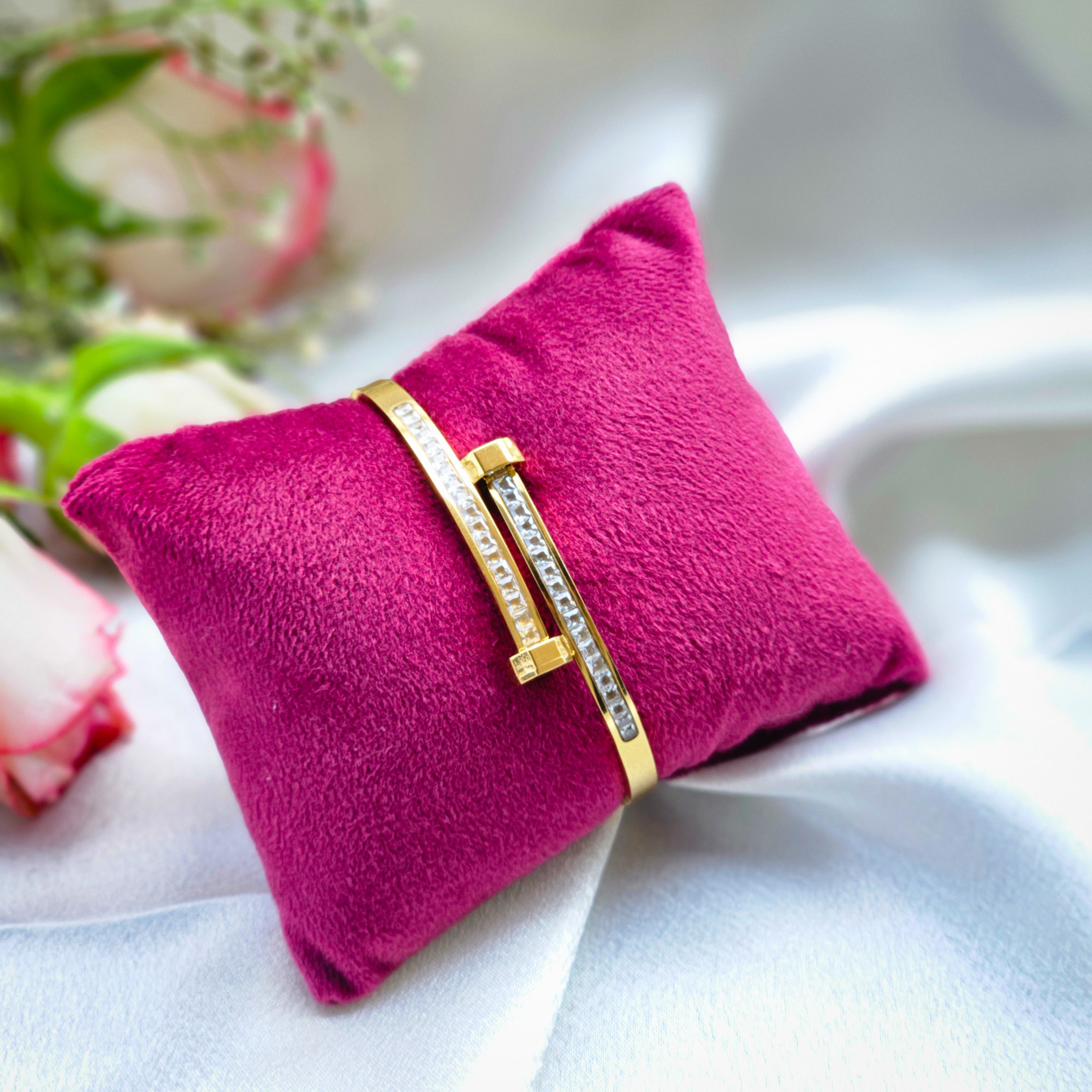 Crystal Bar Hinge Bangle