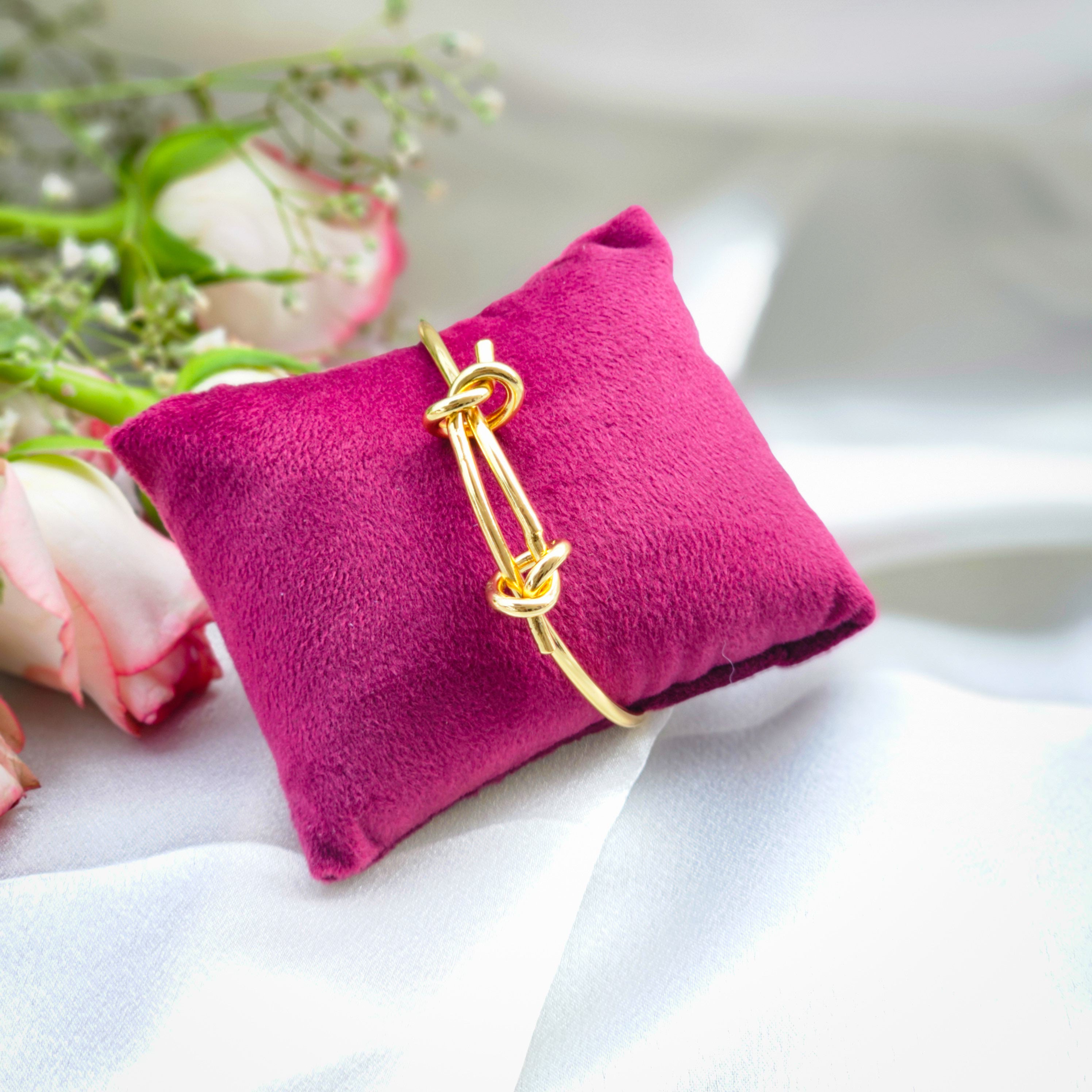 Two-Tone Knot Adjustable Bangle