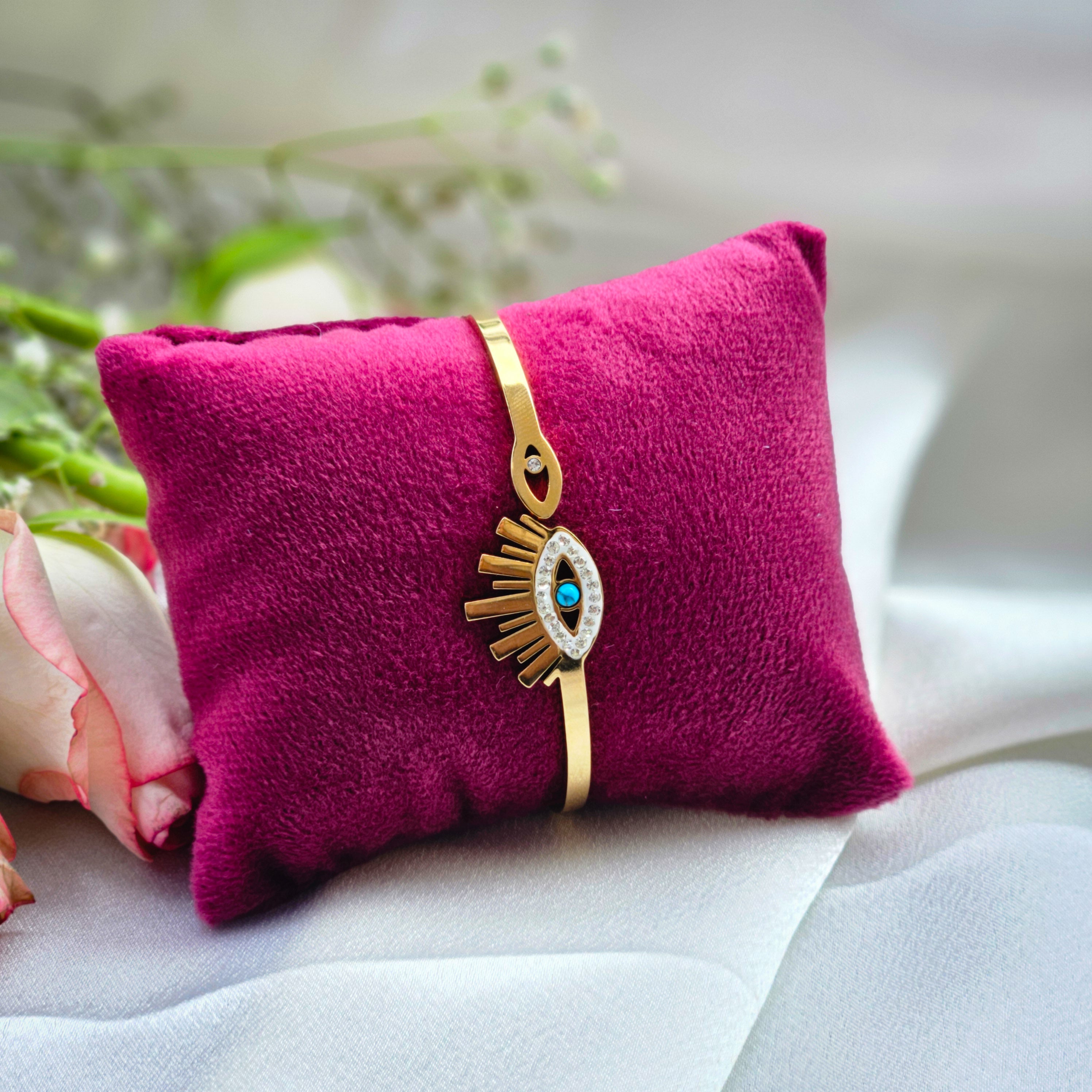 Evil Eye Hinge Bangle