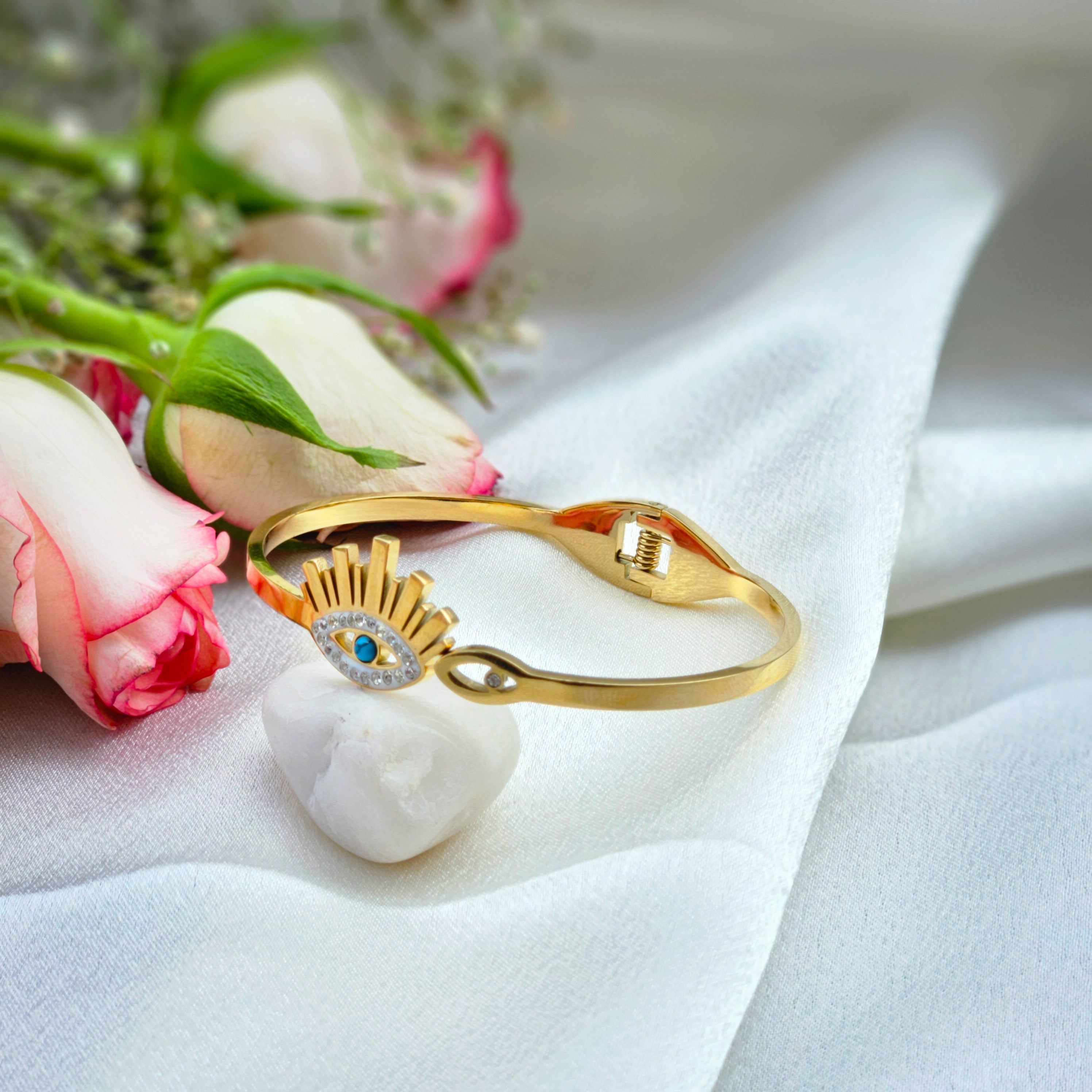 Evil Eye Hinge Bangle